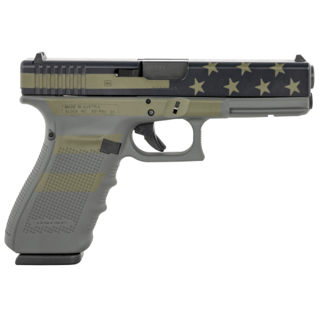 Glock G20 Gen4 10mm, 4.61" Barrel, Operator Flag Cerakote, Safe Action Trigger, 15rd