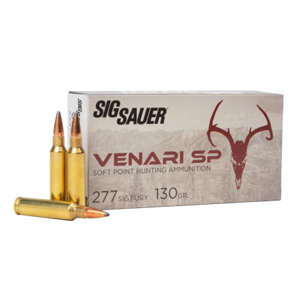 Sig Sauer Ammo .277 SIG Fury 130gr Venari Soft Point 20/Box V277SFSP130-20