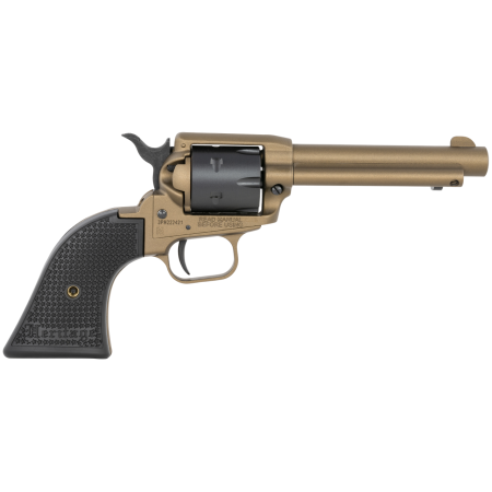 Heritage Rough Rider, 22 LR, 4.75" Barrel, Burnt Bronze, Polymer Grips, Fixed Sights, 6rd