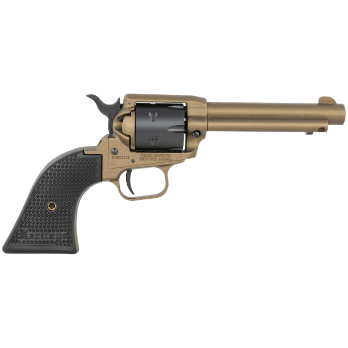 Heritage Rough Rider, 22 LR, 4.75" Barrel, Burnt Bronze, Polymer Grips, Fixed Sights, 6rd