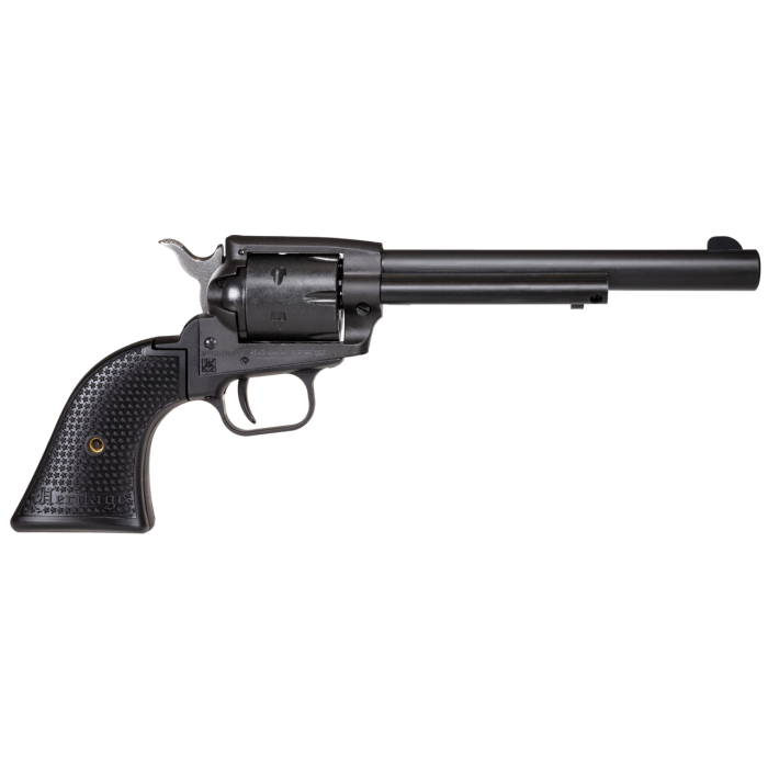 Heritage Rough Rider 22 LR, 6.50" Barrel, Black Cylinder/Frame, Black Polymer Grips, 6rd