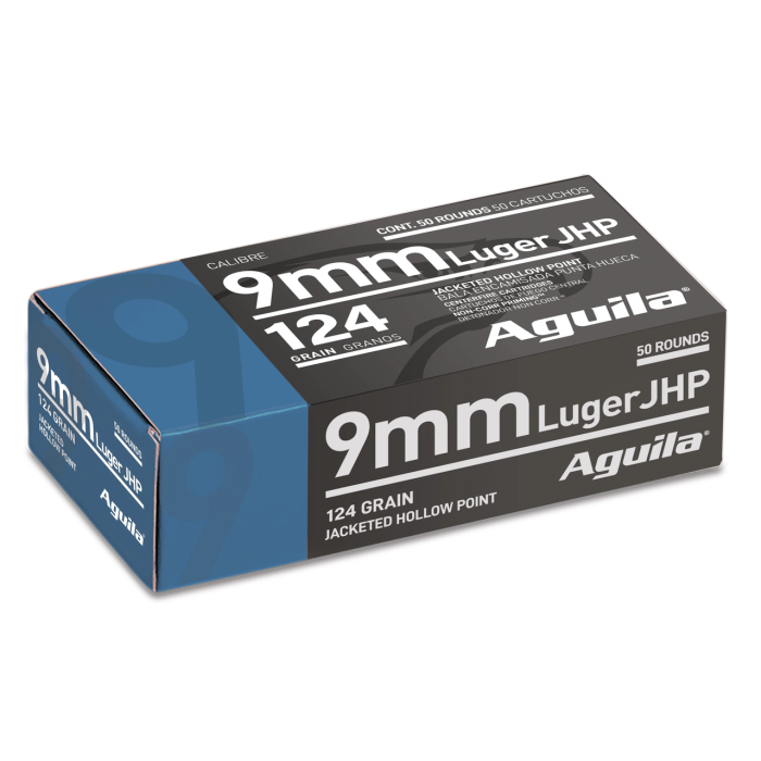 Aguila Personal Defense 9mm, 124gr, Jacketed Hollow Point, 50rd Box