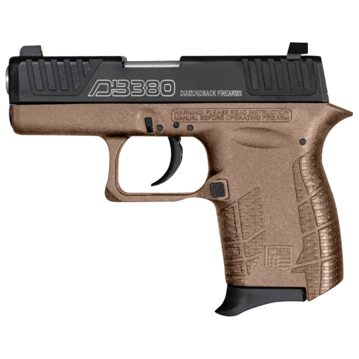 Diamondback G4 380 ACP, 2" Barrel, Flat Dark Eath Finish, 6rd