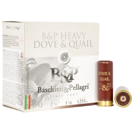 B&P Dove & Quail Shotshells- 12 ga 2-3/4 In 1-1/8 oz-#6 1255 fps 25/ct