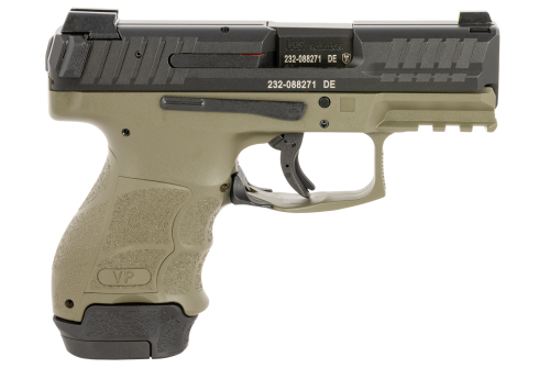 HK VP9SK Subcompact 9mm, 3.39" Barrel, OD Green Finish, 15rd