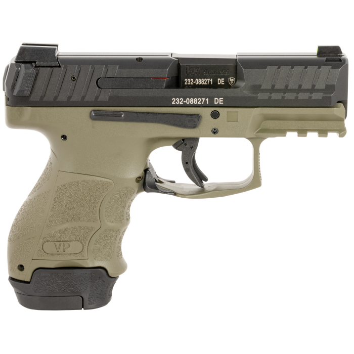 HK VP9SK Subcompact 9mm, 3.39" Barrel, OD Green Finish, 15rd