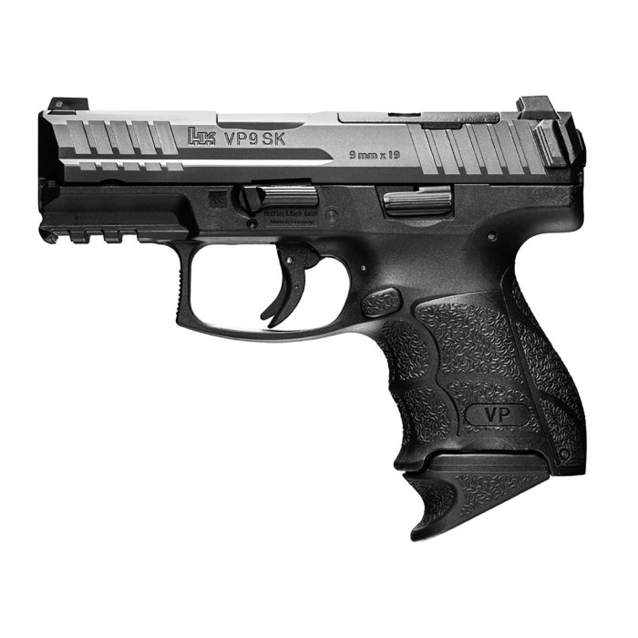 Hk Vp9sk, 9mm Luger 3.39" 15+1 Black Striker Fire