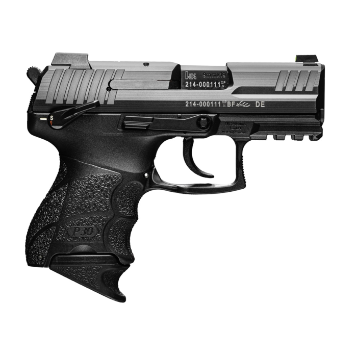 HK P30SK LEM- DAO 9mm, 3.27" Barrel, Black, Modular Grip Panels, 12rd/15rd