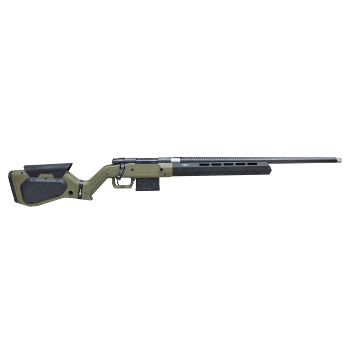 Howa 1500 Hera 308 Win, 24" CF Threaded Barrel, OD Green H7 Chassis, 5rd