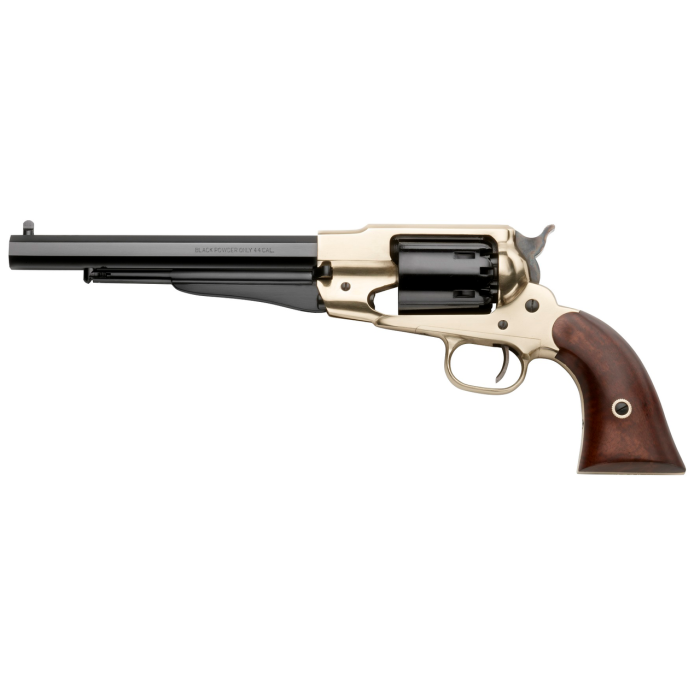 Pietta Pf58br448 1858 Army 44 Cal 8" 6 Shot Brass Frame, Blued & Octagon Barrel W/Walnut Grips