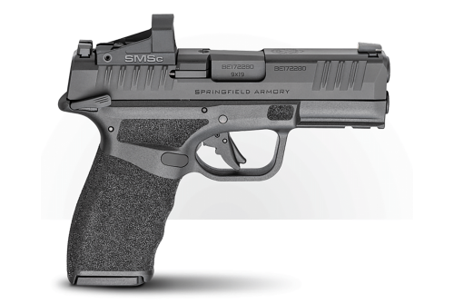 Springfield Hellcat Pro OSP Shield SMSC 9mm, 3.70" Barrel, Optic Ready-Serrated-Shield SMSC Slide, Rail, 15rd