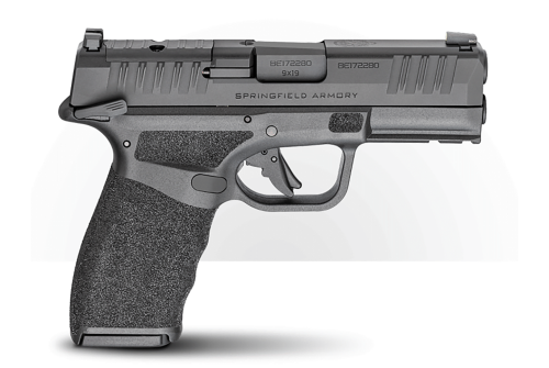 Springfield Hellcat Pro OSP 9mm, 3.70" Barrel, Optic Ready-Serrated Slide, Accessory Rail, Black Adaptive Texture Grips, 10rd