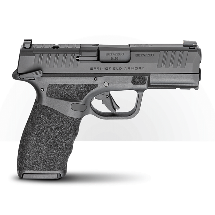 Springfield Hellcat Pro OSP 9mm, 3.70" Barrel, Optic Ready-Serrated Slide, Accessory Rail, Black Adaptive Texture Grips, 10rd