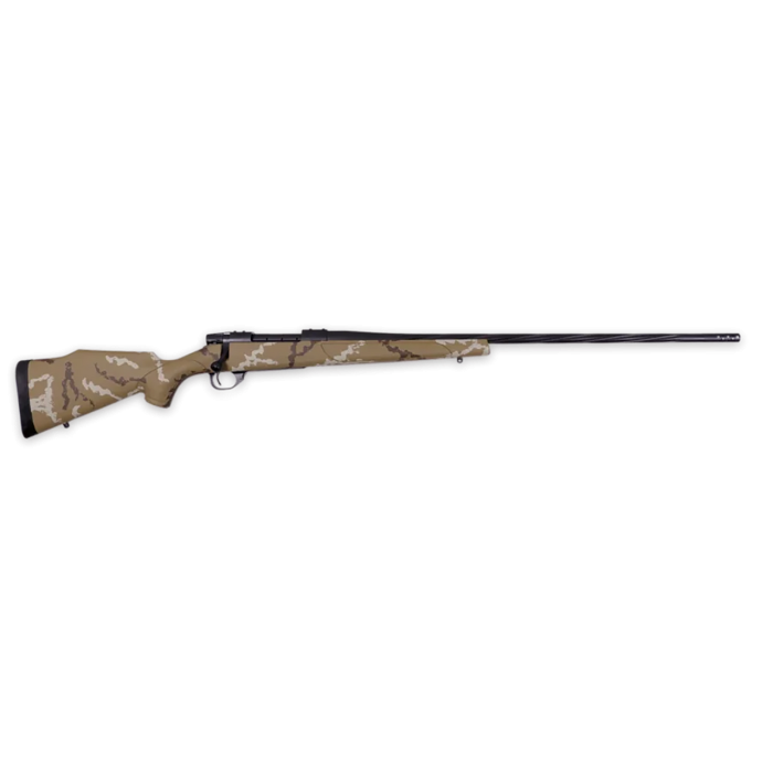 WEATHERBY VANGUARD OUTFITTER .300 WINCHESTER MAGNUM 28" 3RD BROWN AND WHITE HAND SPONGE PAINT