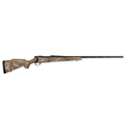 Weatherby Vanguard, 6.5 PRC 24" 3+1 Tan w/Brown & White Sponge Graphite Black Cerakote