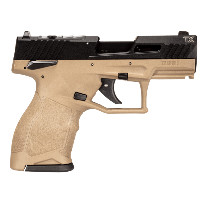 Taurus TX 22 Compact .22LR 3.5" 13rd Pistol, FDE/Black - 1-TX22131F