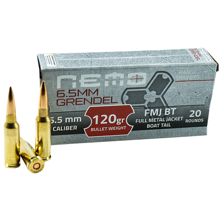 Nemo Arms 65Gna120ppu   6.5 Grendel 120 GR Full Metal Jacket Boat Tail 20 Per Box/ 20 CS