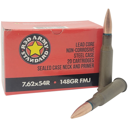 Red Army Standard 7.62x54mm Russian, 148gr, Full Metal Jacket, 20rd Box