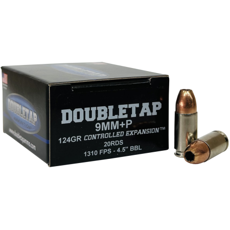 DoubleTap Ammunition 9mm +P 124 gr 20 Per Box