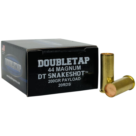 Double Tap DT Snake Shot Handgun Ammunition .44 Mag 200gr #9 Shot 1000 fps 20/ct