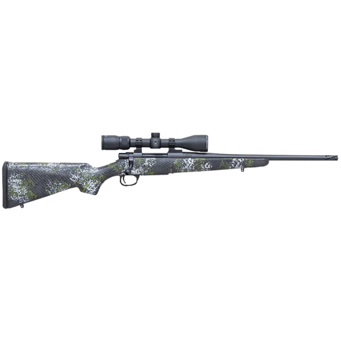 Howa M1500 308 Winchester, 16.25" Threaded Barrel, Gray/Green Sponge Carbon Fiber, Vortex Diamond Scope, 4rd