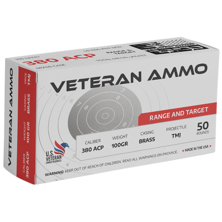 Hyperion Munitions Veteran Ammo Hmbx38010050  380acp 100gr Fmj 50/20