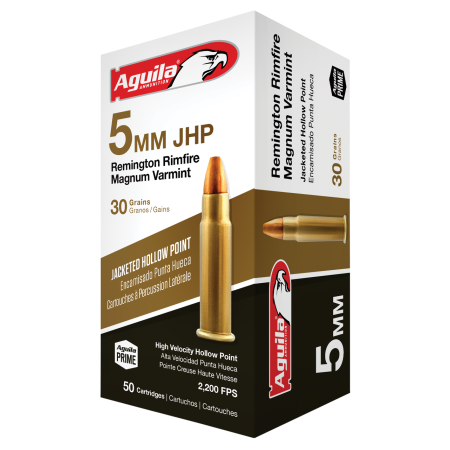 Aguila Special 5mm Remington Rimfire Mag 30gr, Jacketed Hollow Point, 50rd Box