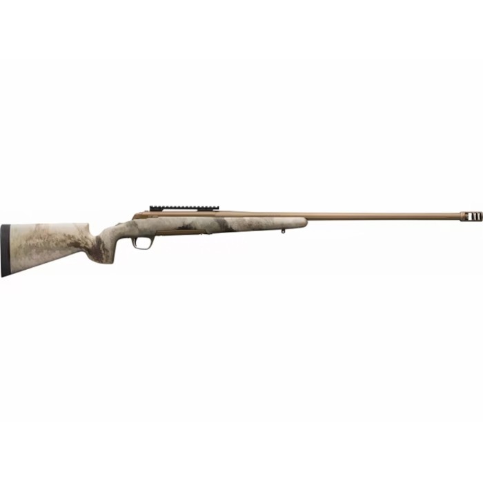 Browning 035566227 X-Bolt Hells Canyon Speed Mcmillan 7Mm Rem Mag 3+1 26" Fluted, Burnt Bronze Cerakote Barrel/Rec, Ovix Camo Mcmillan Game Scout Stock, Recoil Hawg Muzzle Brake