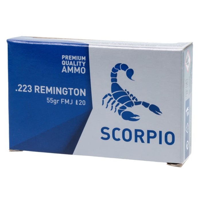 Scorpio Ammo 223Rem 55Gr Fmj 20/1000 S223055F