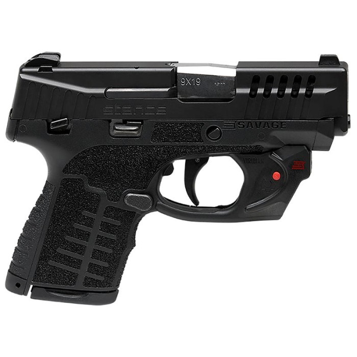 Savage Stance Pistol 9mm 3.2" Barrel 7-Rounds with Viridian E-Series Red Laser