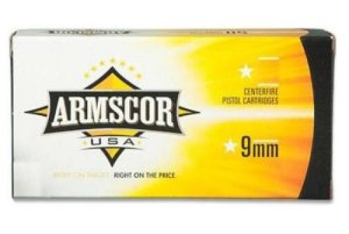 9mm - +P 115 Grain JHP - Armscor USA - 50 Rounds