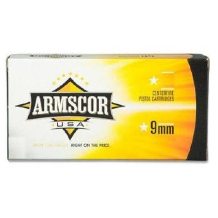 9mm - +P 115 Grain JHP - Armscor USA - 50 Rounds