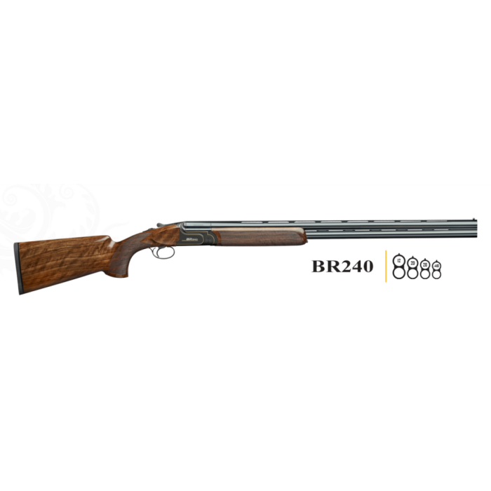 Rizzini USA 3602-1232AC BR240 12 Gauge 32" Nickel Chrome Steel Receiver Engraved Grade 2.5 Turkish Walnut Wood Stock