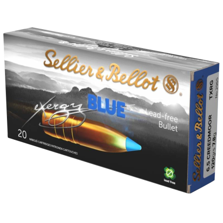 Sellier and Bellot eXergy Brass 6.5 Creedmoor 120 Grain 20-Rounds TAC-EX-Blue