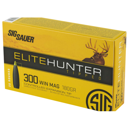 Sig Sauer Platinum Hunter 300 Winchester Magnum, 180gr, Elite Accubond Hunting, 20rd Box