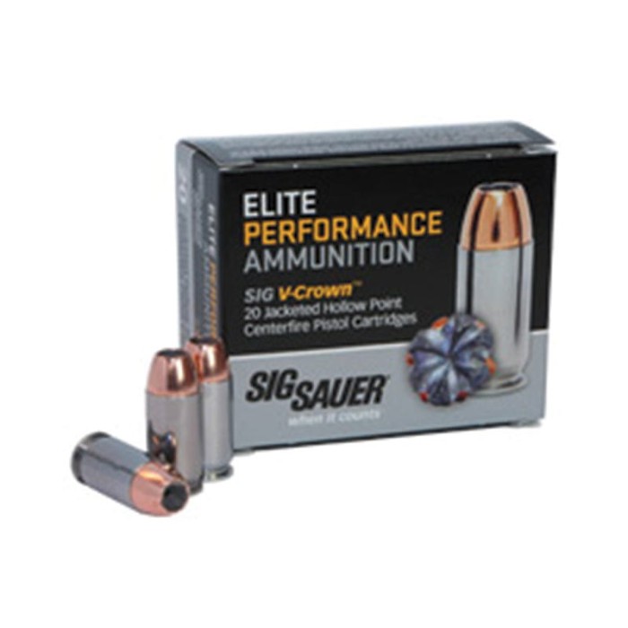 Sig Sauer E10MM200-20 10mm 200GR Elite V Crown JHP