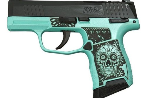 Sig Sauer P365-380-Bss-Ms Exclusive "Sugar Skull" Tiffany Glitter Handgun .380 10Rd Magazines (2) 3.1" Barrel 640164SKTFG