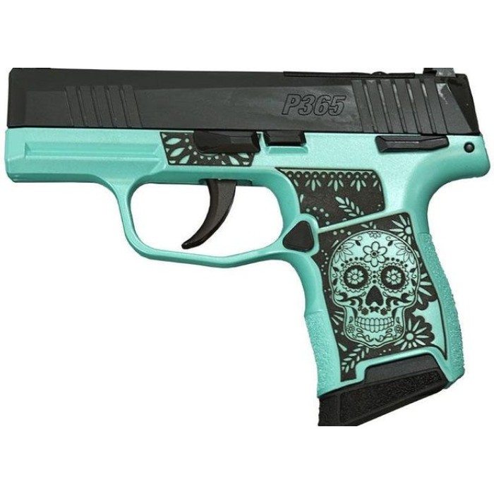 Sig Sauer P365-380-Bss-Ms Exclusive "Sugar Skull" Tiffany Glitter Handgun .380 10Rd Magazines (2) 3.1" Barrel 640164SKTFG