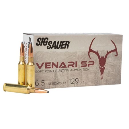 Sig Sauer Venari SP 6.5 Creedmoor 129 Grain Soft Point Hunting Ammo