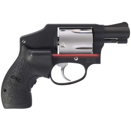 Smith and Wesson Performance Center 442 Black/Stainless .38 SPL 1.875-inch 5Rds with Crimson Trace Laser Grips