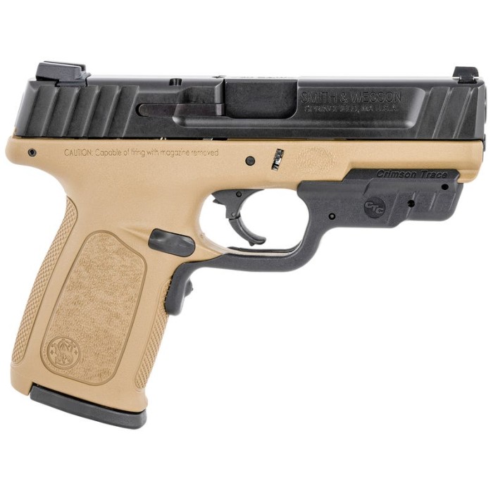 Smith and Wesson SD40 Flat Dark Earth .40 S&W 4" Barrel 14-Rounds with Crimson Trace Laser