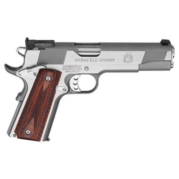 Springfield 1911 Loaded Stainless Steel .45ACP 5-inch 7rd - California Compliant Model