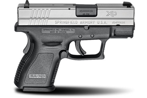 Springfield XD40 Sub-Compact Black/Stainless .40 S&W 3" Barrel 9-Rounds