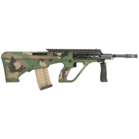 Steyr Arms Augm81camo Aug A3 M1 Nato 5.56X45mm Nato 30+1 16", Black Rec, M81 Woodland Camo Fixed Bullpup Stock & Collapsible Foregrip, Extended Pic Rail (Ar Style Mag)