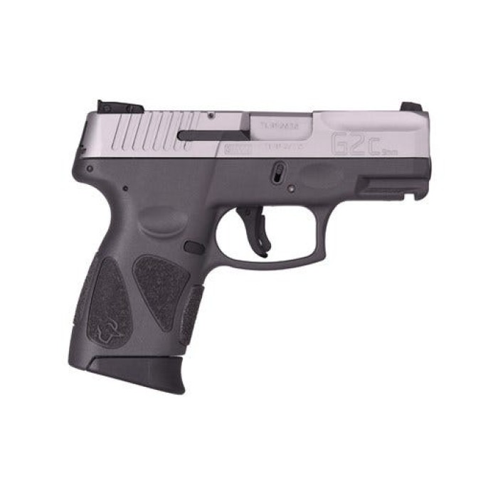 Taurus G2C Pistol Stainless/Gray 9mm 3.25" Barrel 12-Rounds Includes 2 Magazines