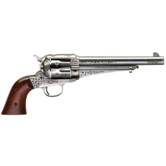 Taylors and Co 1875 Army Outlaw Stainless .44-40 7.5" Barrel 6-Rounds White Engraved