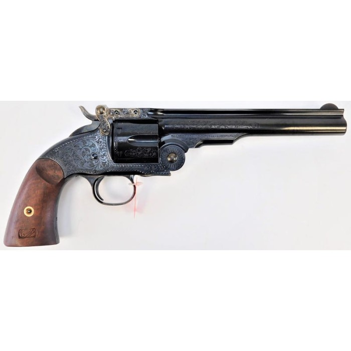 Taylors and Co Top Break Schofield .45 Colt 7" Barrel 6-Rounds Engraved