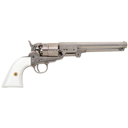 Traditions 1851 Navy Engraved Nickle Revolver (Inline) 44 Black Powder