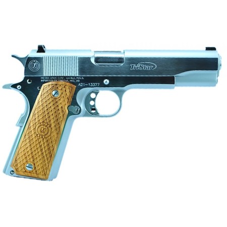 TriStar American Classic Government 1911 45 ACP 5" Barrel 8 Rounds Chrome Steel Frame/Slide