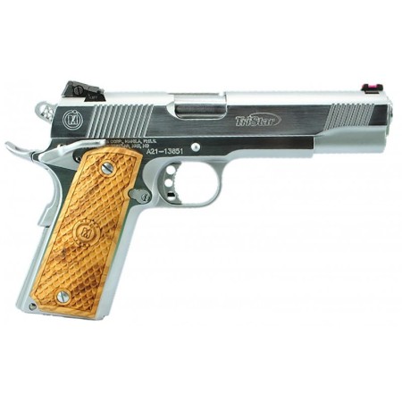 TriStar American Classic Trophy 1911 45 ACP 5" 8 Rounds Chrome Steel Frame/Slide